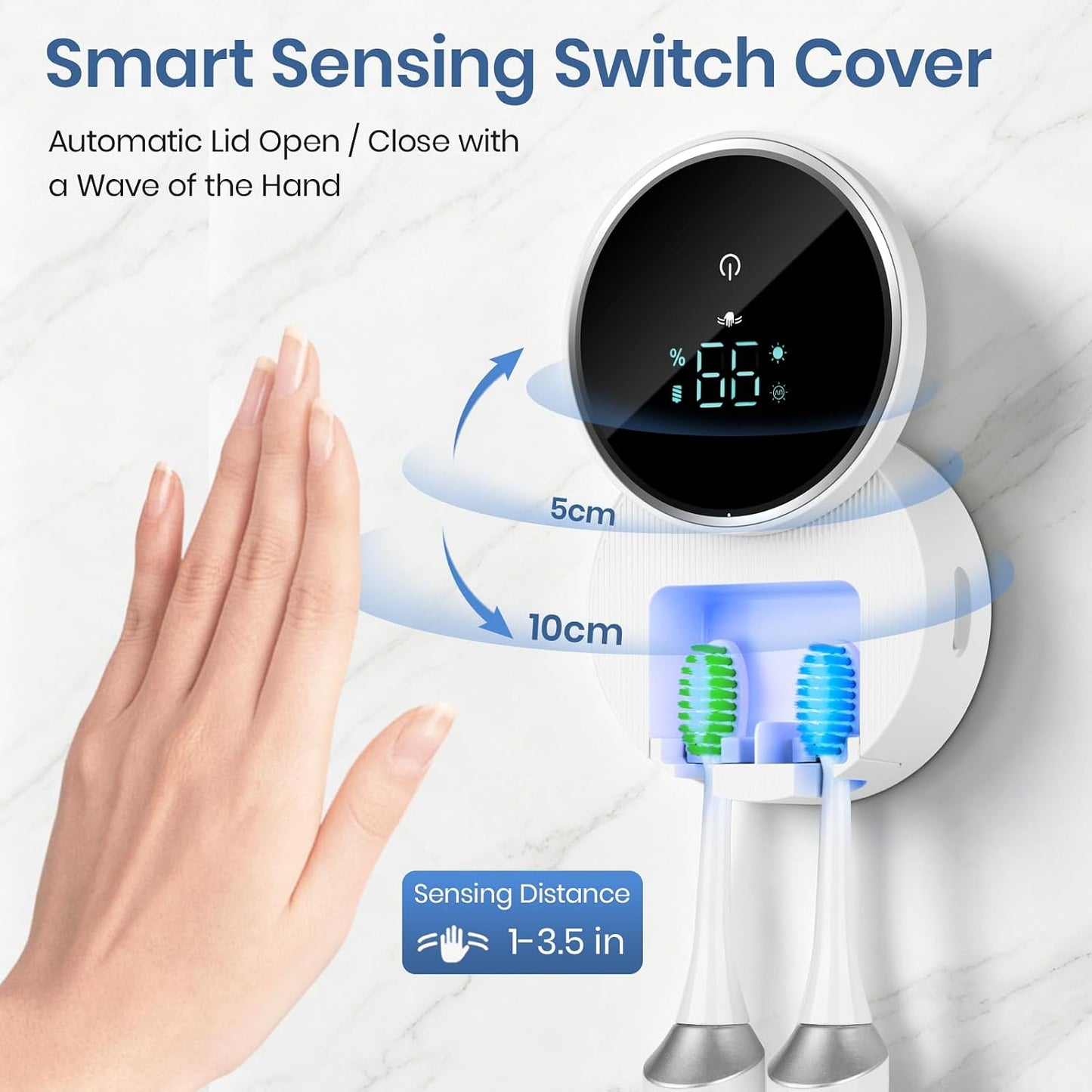 Toothbrush Holder Wall Mounted, Razor Holder for Bathroom Travel